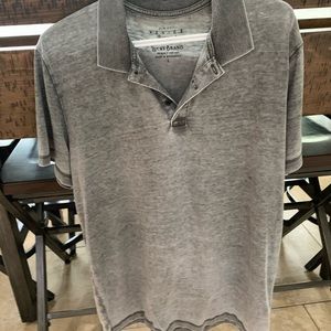 Lucky Brand Burnout Collared T-Shirt